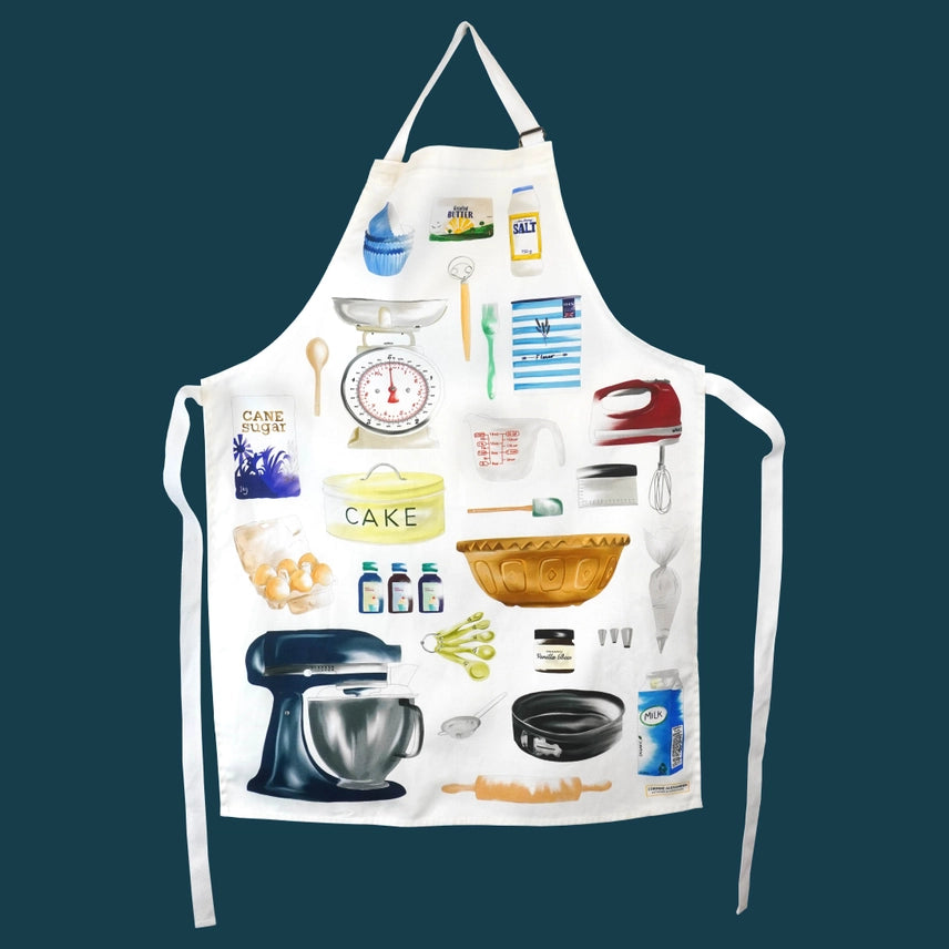 Time To Bake Apron - British Made - Cotton - Baking Gift