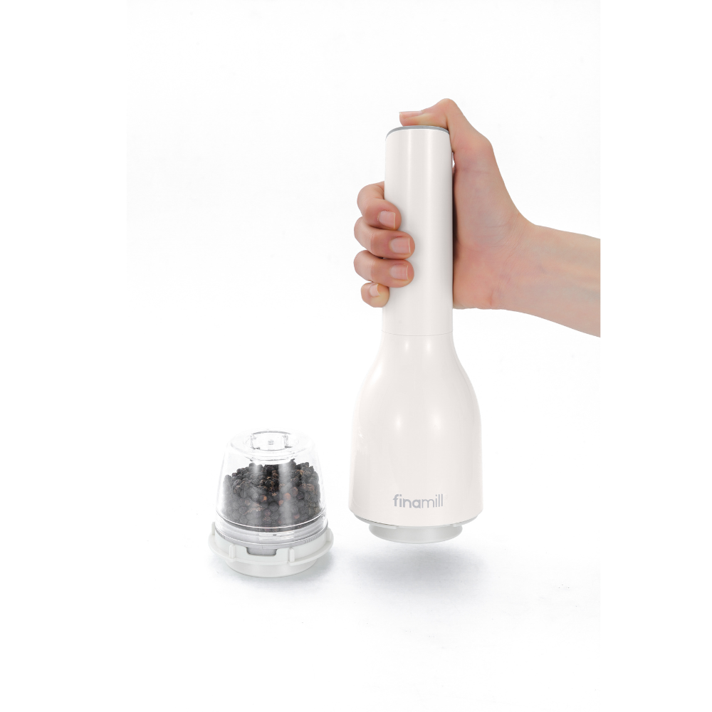 FinaMill Classic 3pc Battery Spice Grinder Set - Soft Cream