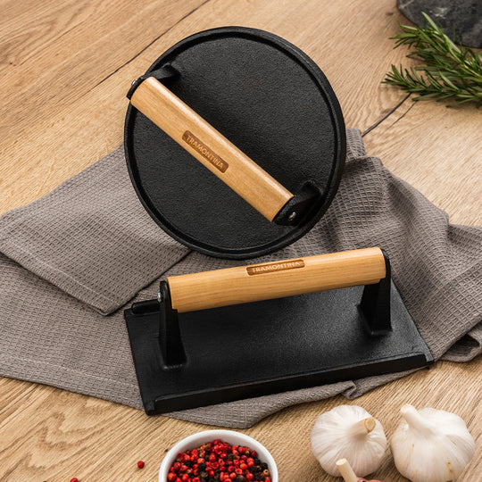 Tramontina Round Grill Press - Cast Iron - 17cm