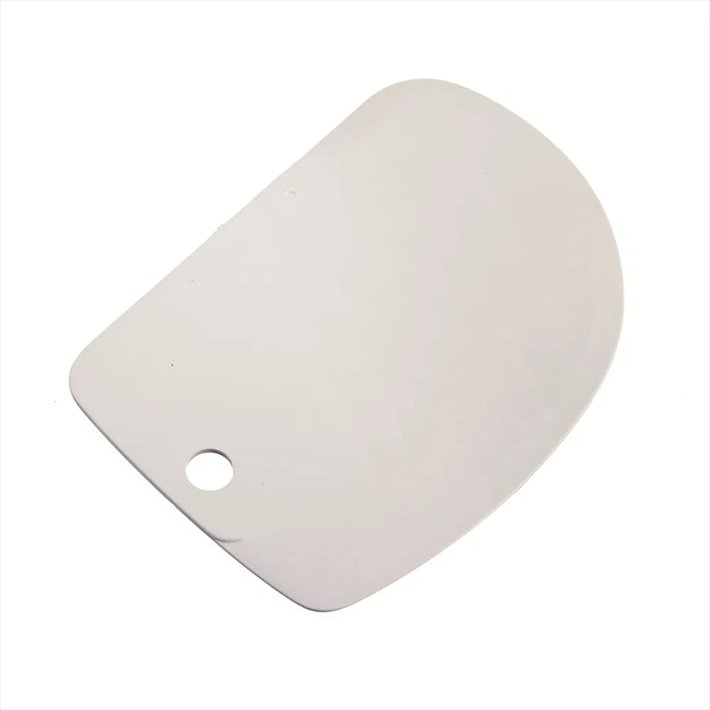 White Plastic Dough Scraper