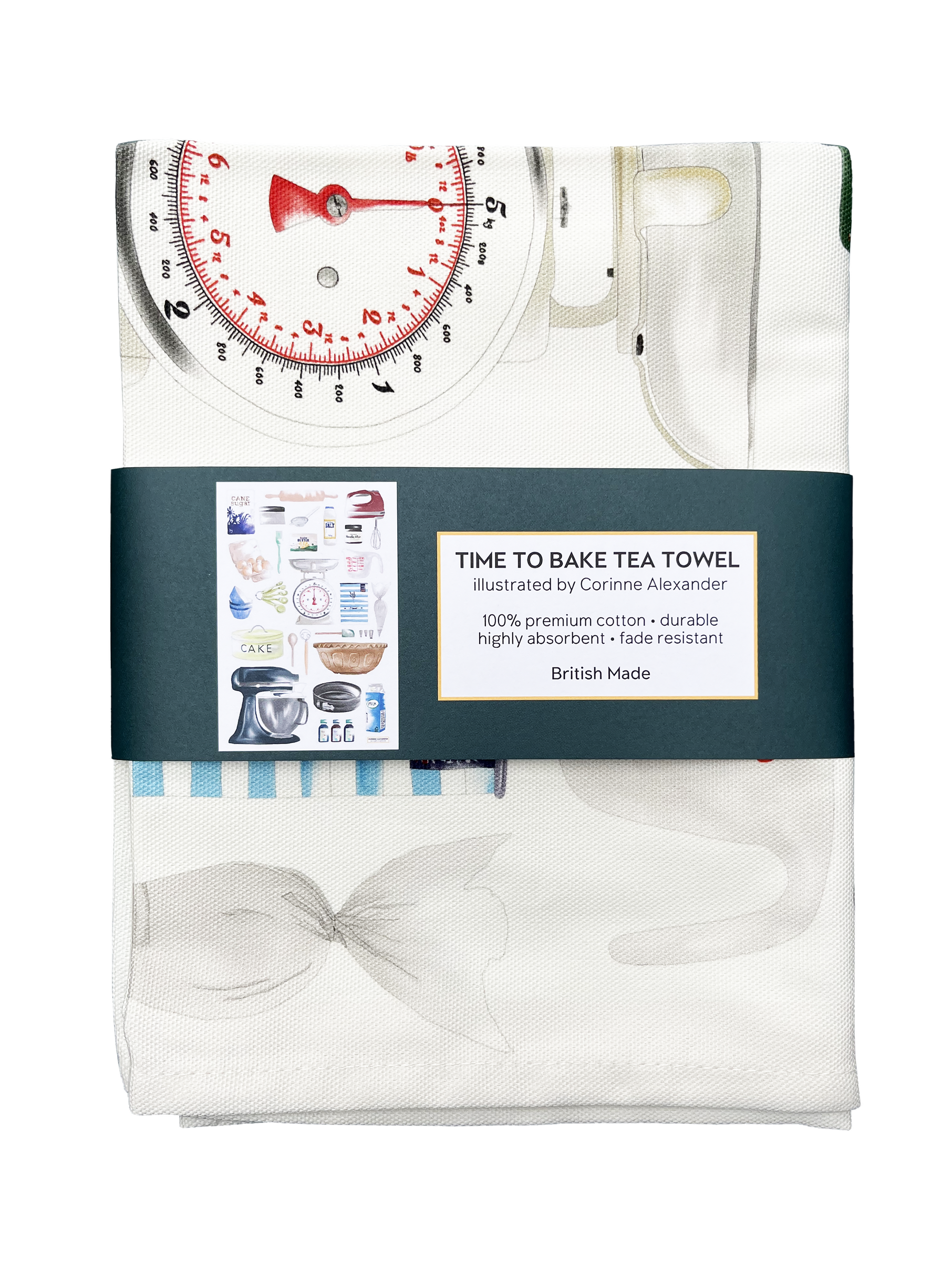 Time to Bake Tea Towel - British Made - Baking - Cotton