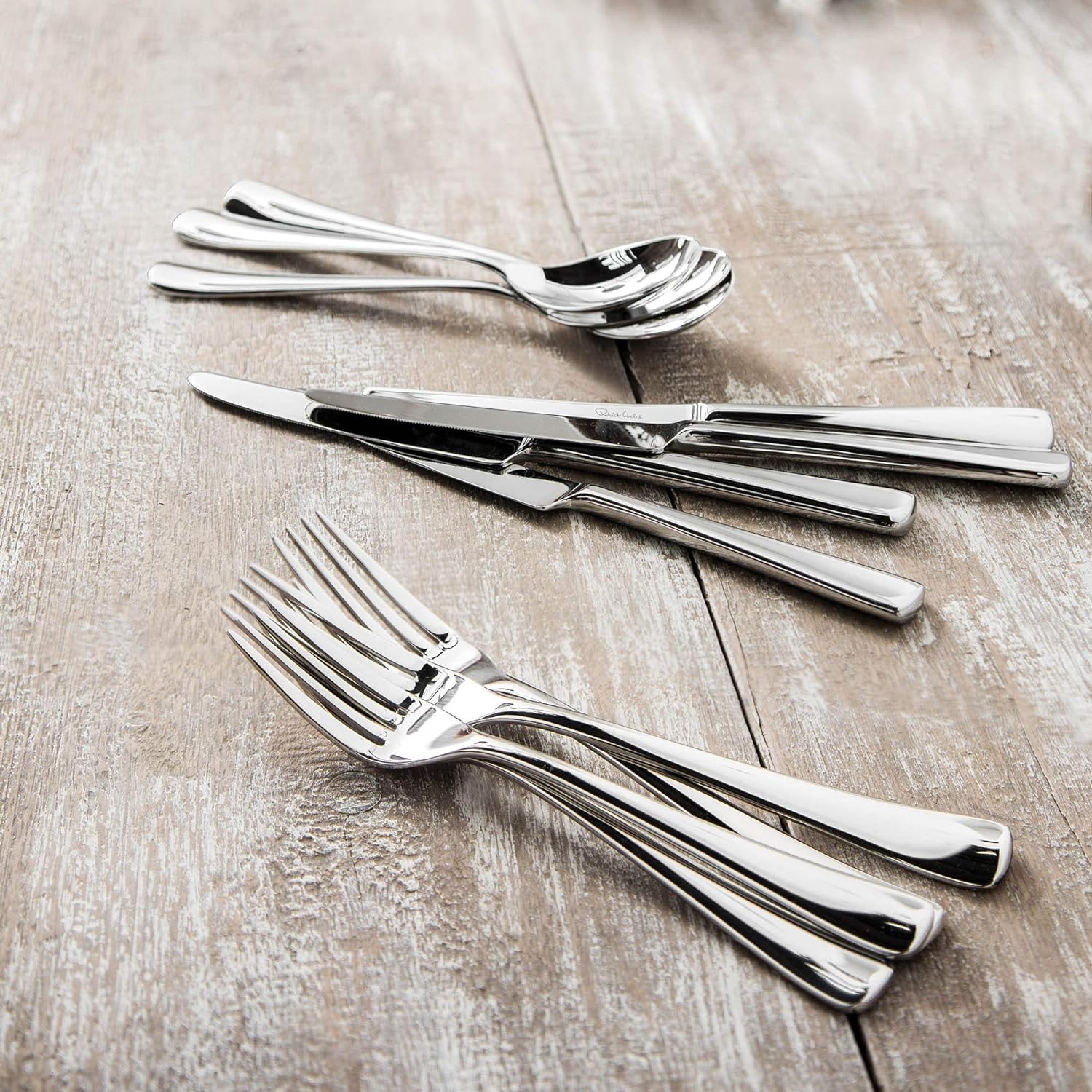 Robert Welch Malvern Bright Cutlery Set, 84 Piece for 12 People