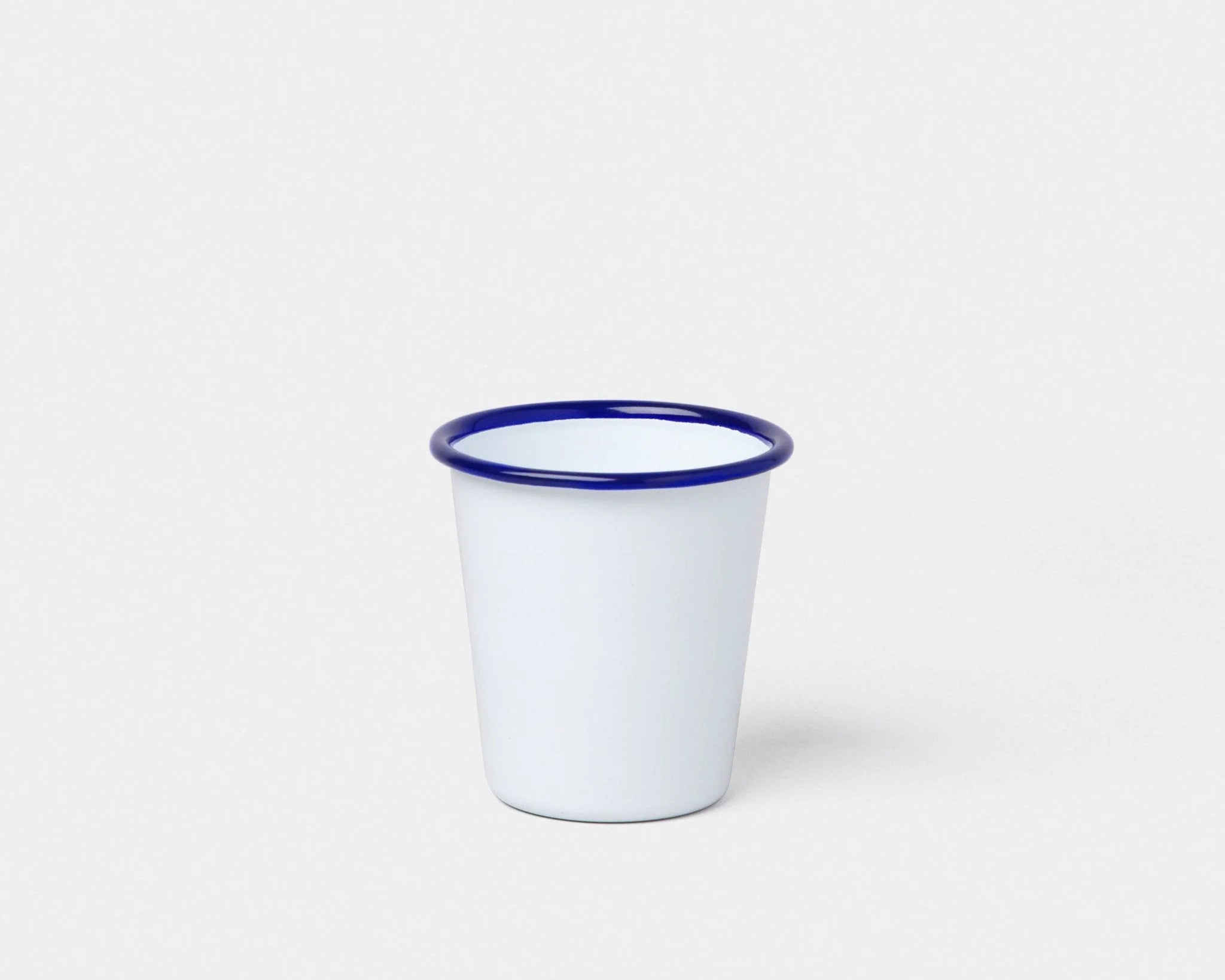 Falcon Enamel Tumbler - White with Blue Rim