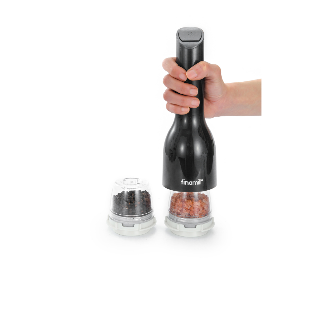 FinaMill Classic 3pc Battery Spice Grinder Set - Midnight Black