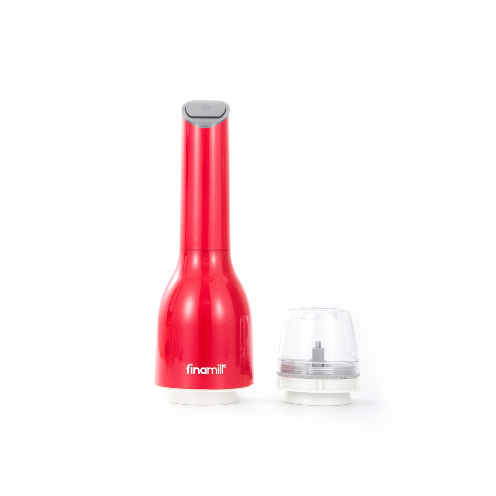 FinaMill Classic 3pc Battery Spice Grinder Set - Sangria Red