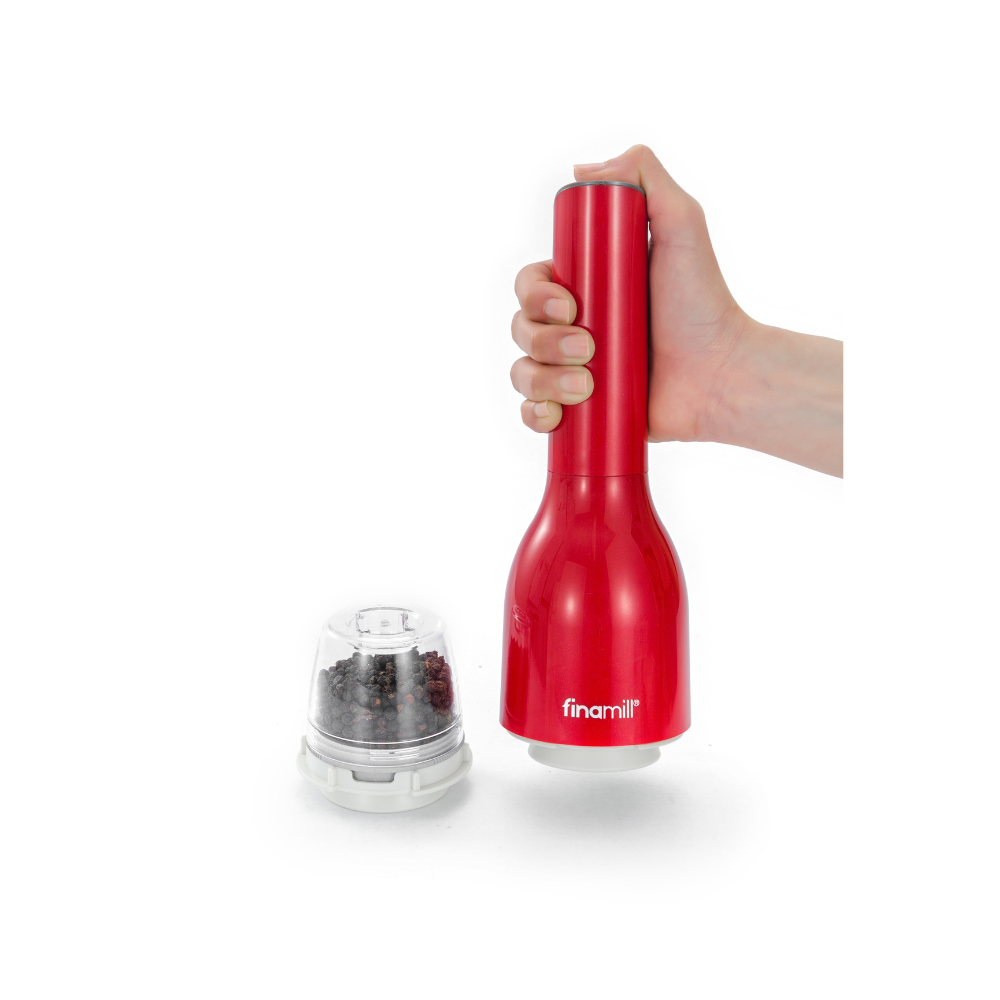 FinaMill Classic 3pc Battery Spice Grinder Set - Sangria Red