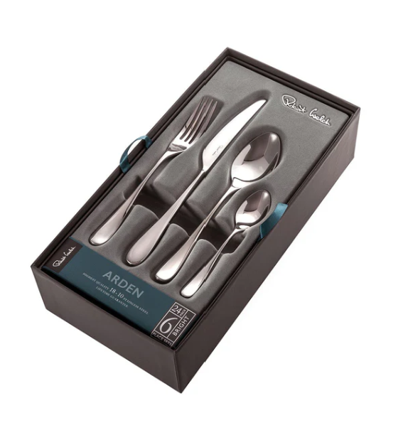 Robert Welch Arden Bright Cutlery Set, 24 Piece For 6 People