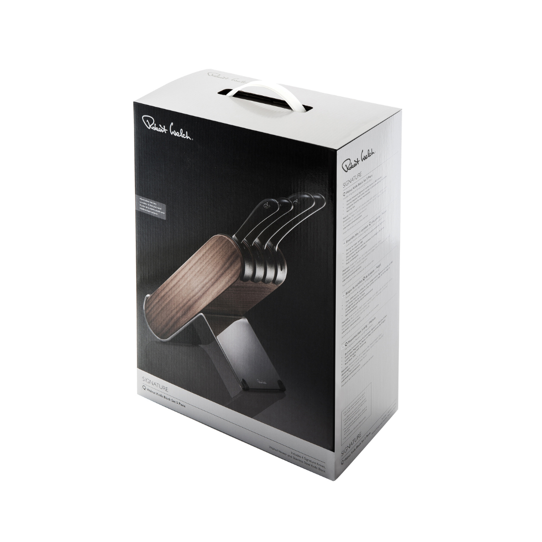 Robert Welch Signature Q Knife Block Set Walnut with FREE Sharpener