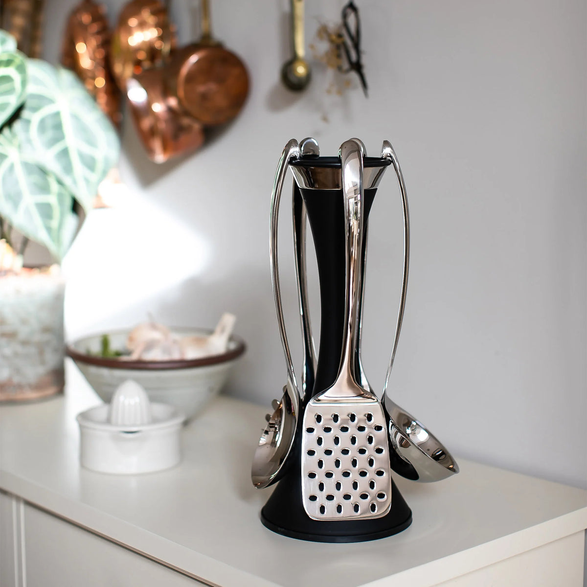 Robert Welch Signature Utensil Stand Black & Stainless Steel