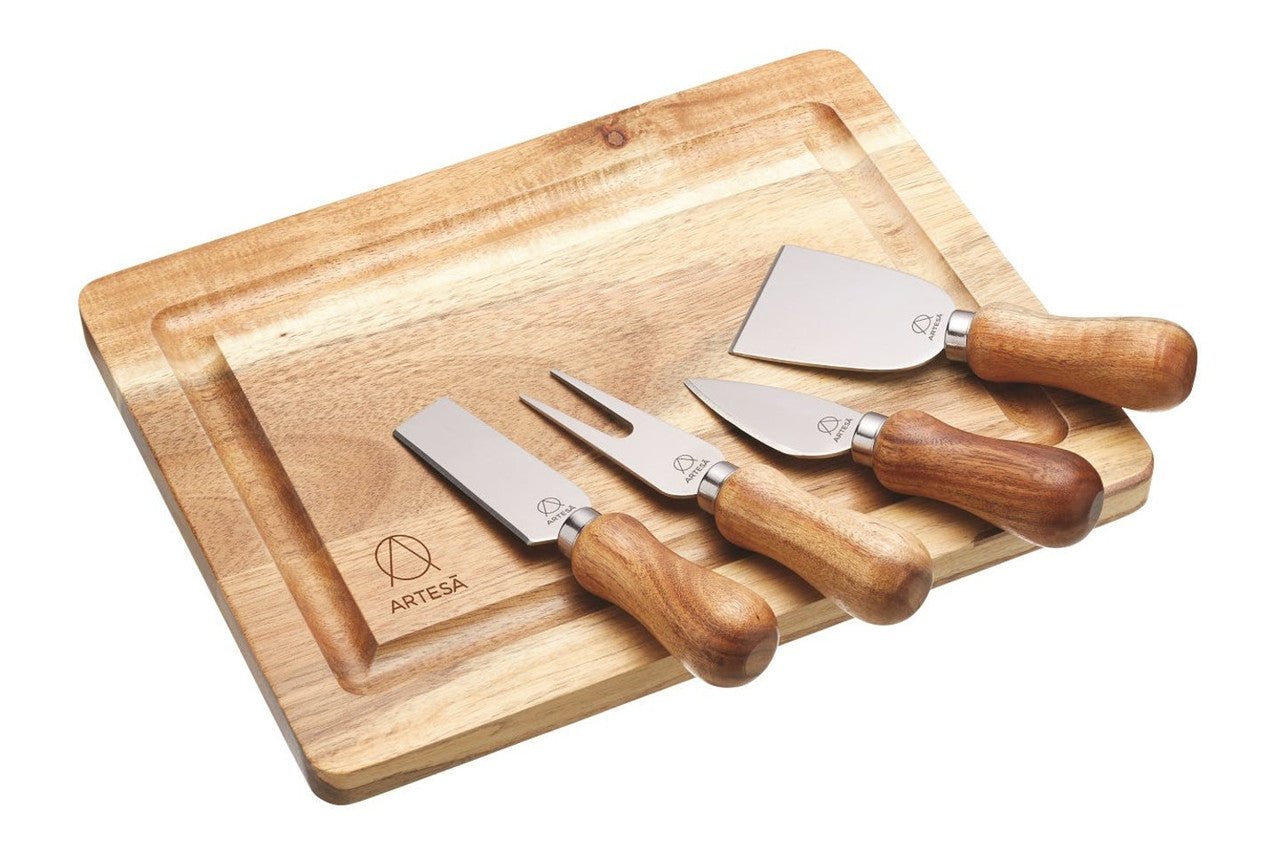 Acacia Cheese Board Serving Set - Simmer and Slice