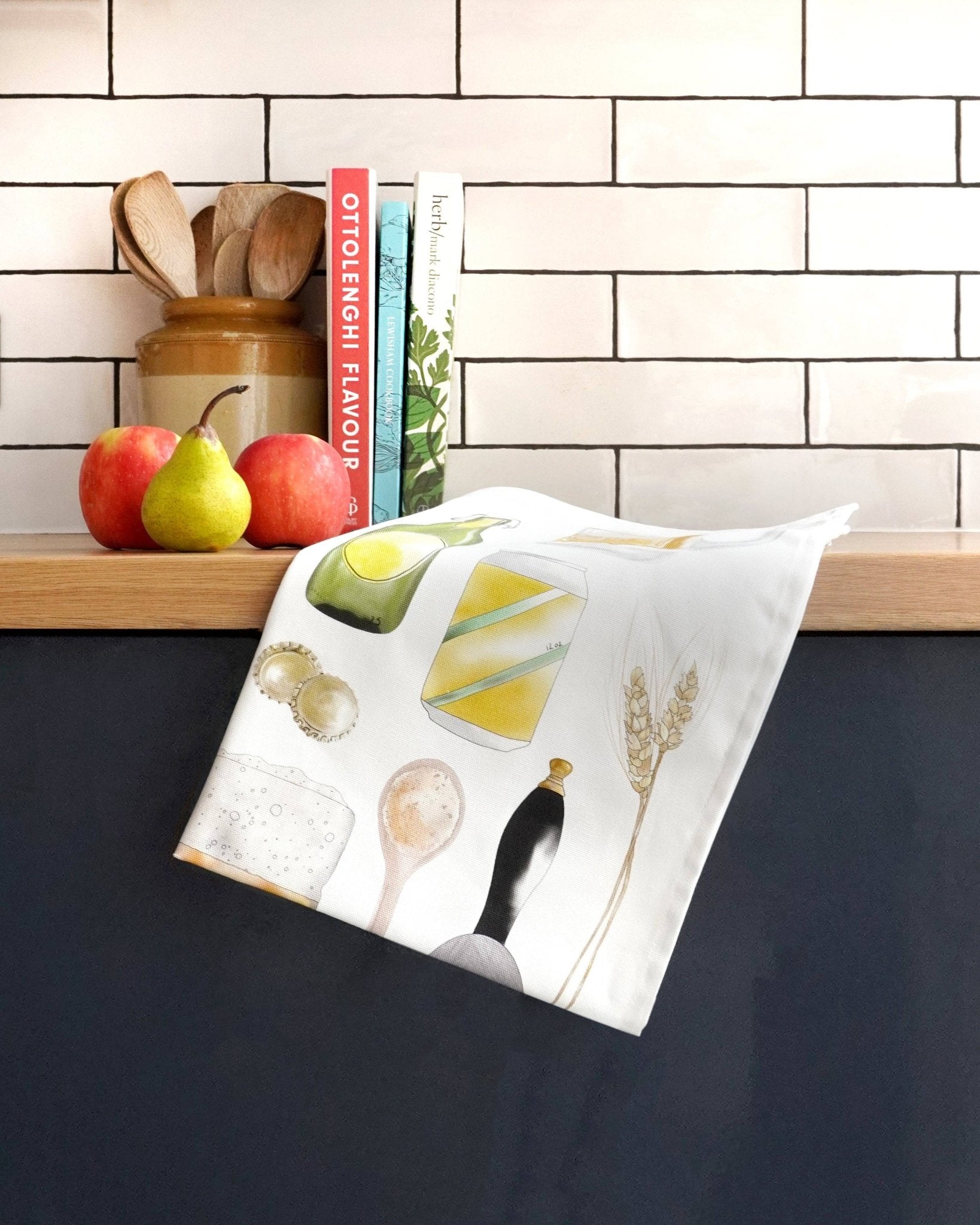 Beer Tea Towel - British Made - Cotton Towel - Novelty - Simmer and Slice