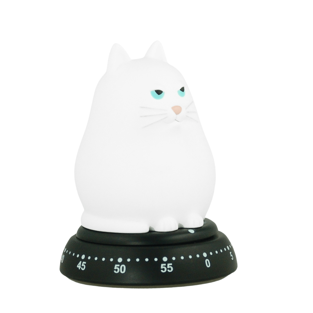 Bengt Ek Design Timer - White Cat - Simmer and Slice