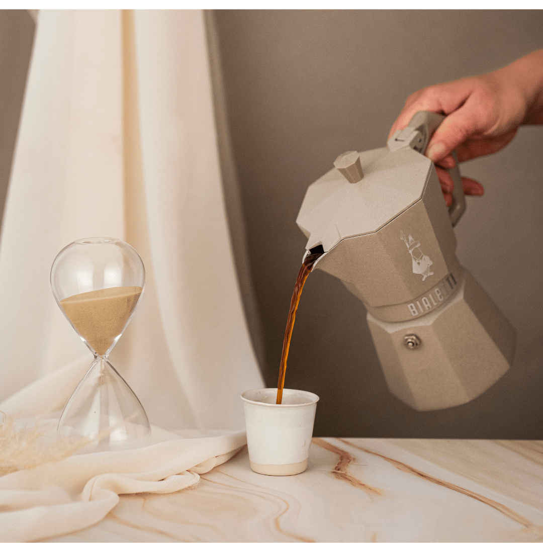 Bialetti Moka Exclusive Octagonal Induction Coffee Maker Sand (6 Cup) - Simmer and Slice