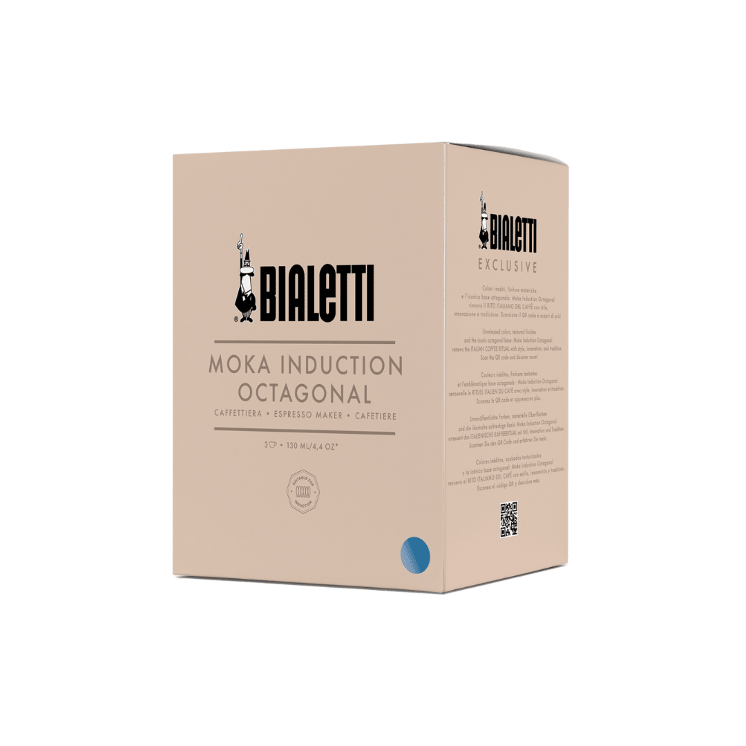 Bialetti Moka Exclusive Octagonal Induction Coffee Maker Sand (6 Cup) - Simmer and Slice