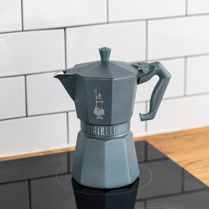 Bialetti Moka Exclusive Octagonal Induction Stovetop Coffee Maker: Grey / 3 Cup - Simmer and Slice