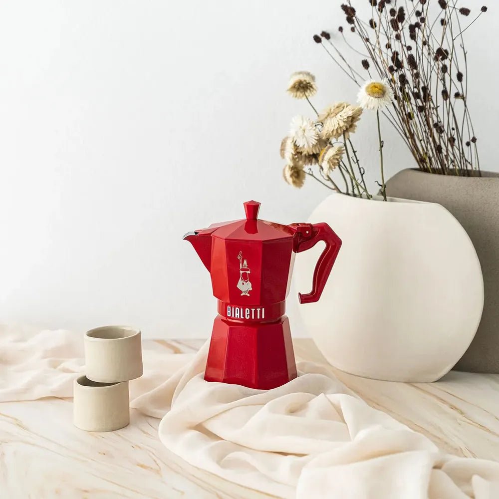 Bialetti Moka Express Exclusive (3 Cup) - Red - Simmer and Slice