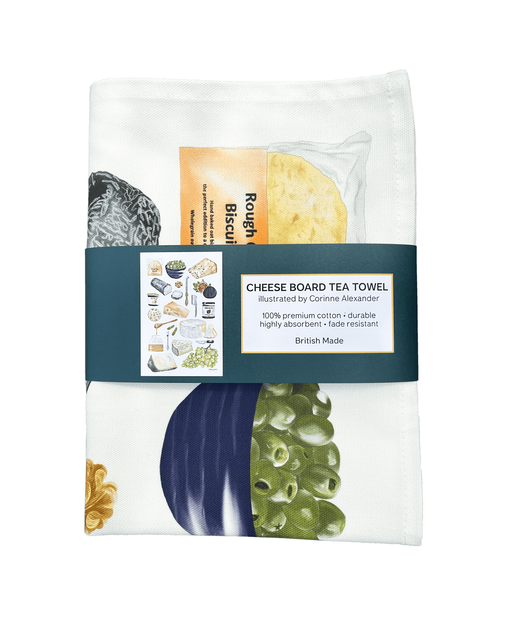 Cheese Board Tea Towel - British Made – Cheese Lovers Gift - Simmer and Slice