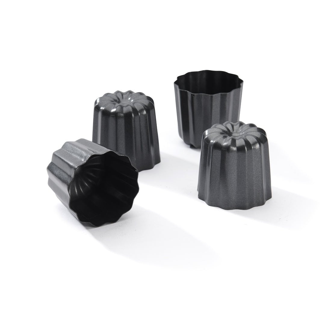 De Buyer 4pc Set Fluted Individual Moulds - Simmer and Slice