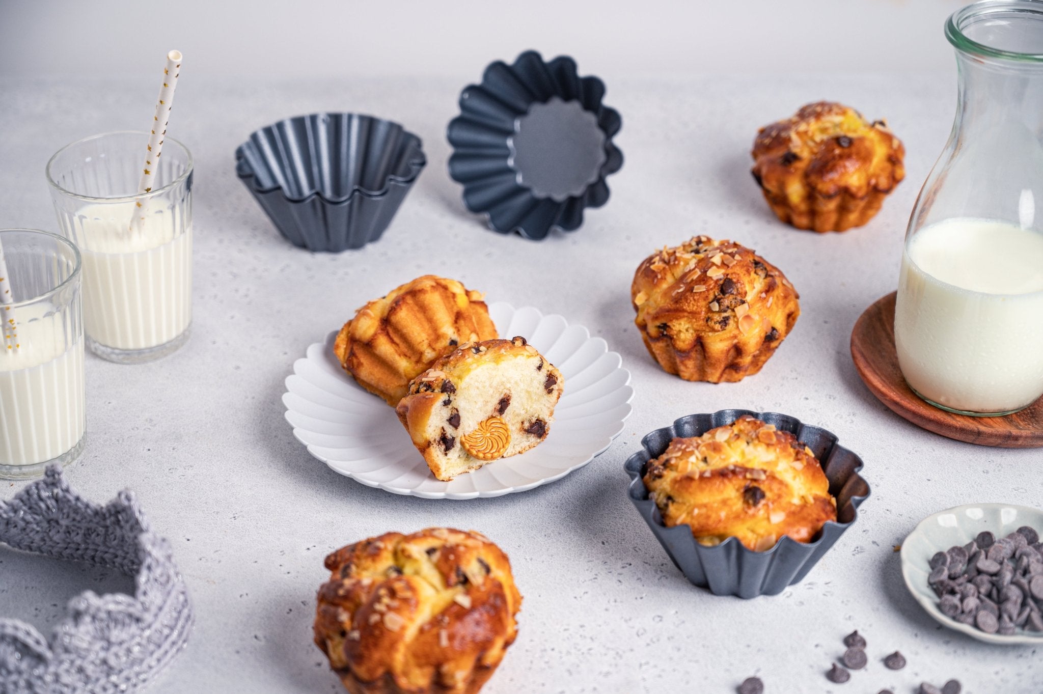 De Buyer Fluted 10cm Mini Brioche Mould - Simmer and Slice