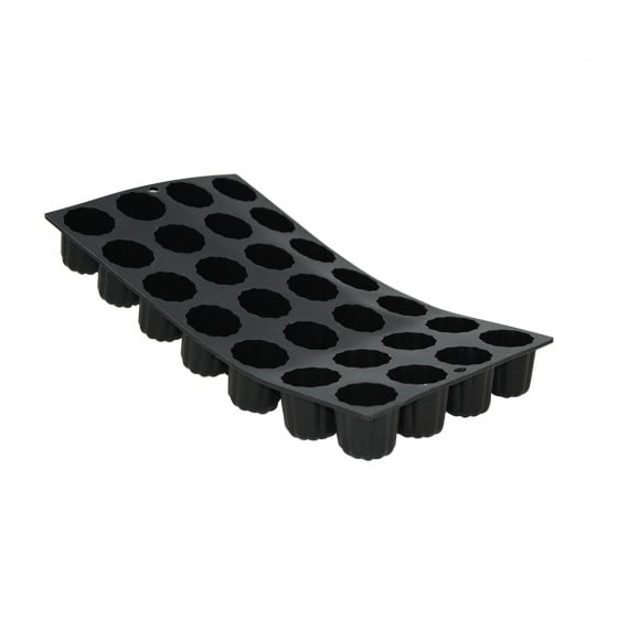 De Buyer Moul'Flex - 28 Mini Fluted Bordelais Portions - Simmer and Slice