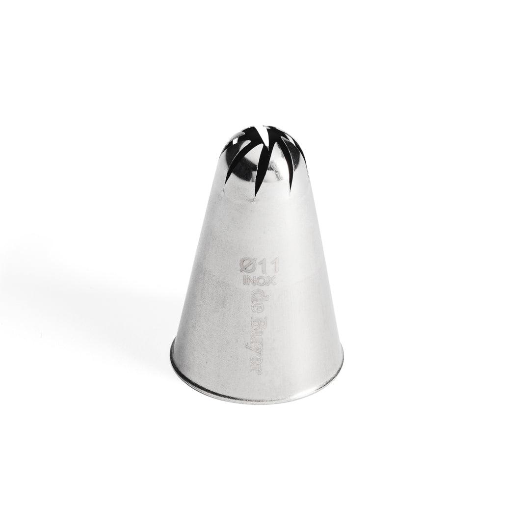 De Buyer Stainless Steel 11mm Rose Nozzle - 8 Points - Simmer and Slice