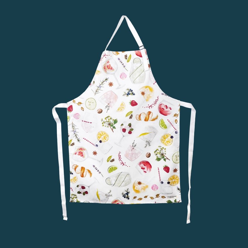 Gin & Tonic (G&T) Apron - British Made - 100% Cotton Apron - Simmer and Slice