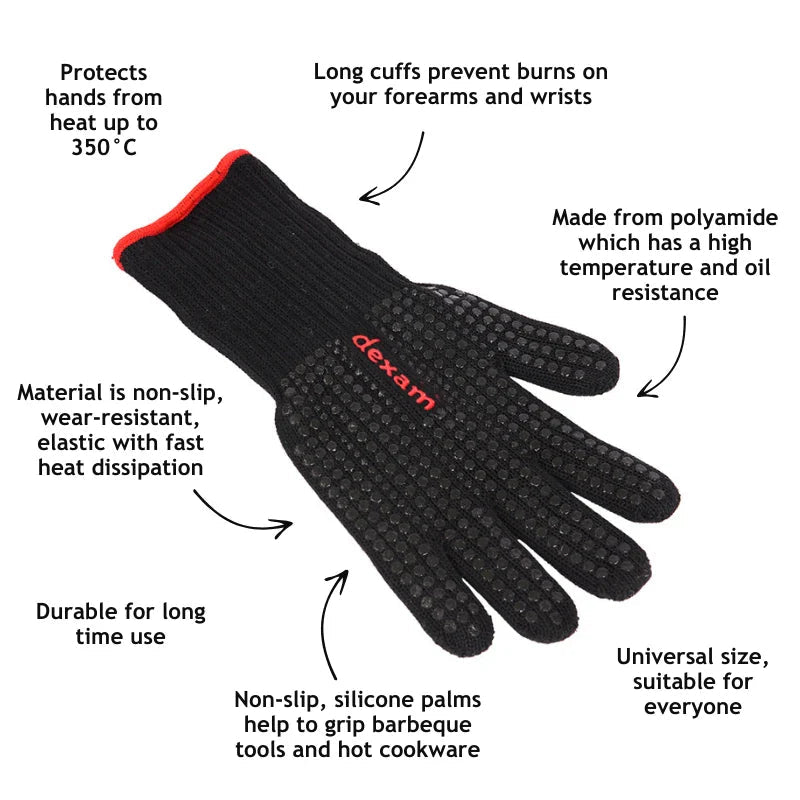 Heat Resistant Grilling Glove (up to 350C) - Simmer and Slice