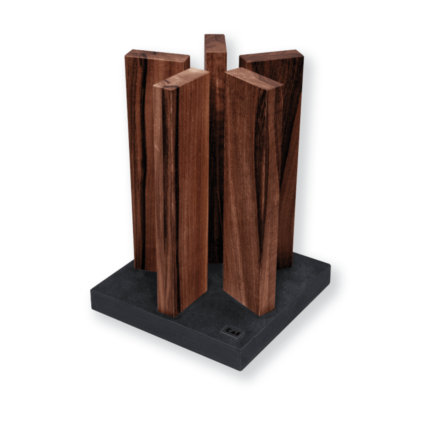 Kai Stonehenge Walnut Magnetic Knife Block - Granite base - Simmer and Slice