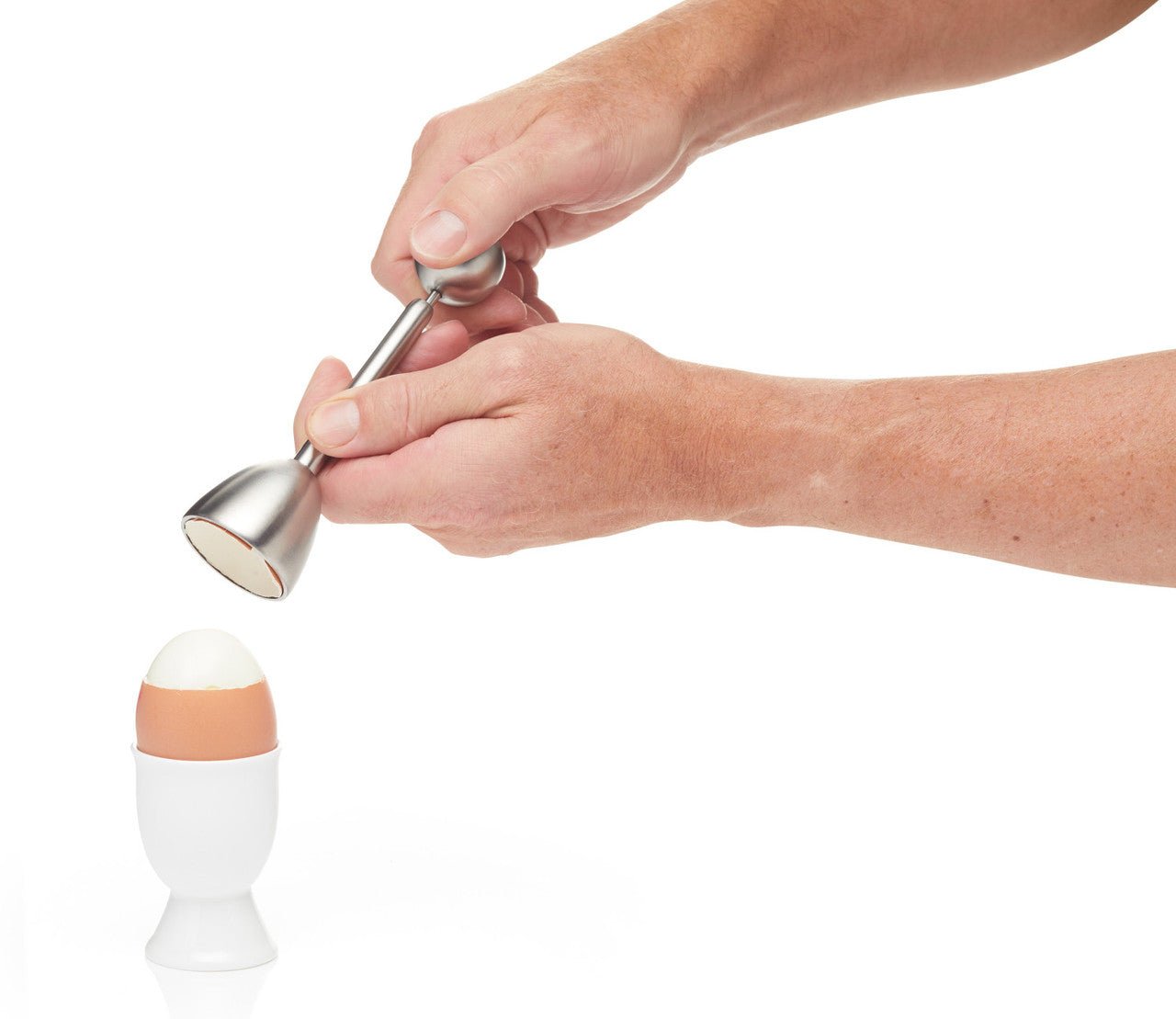 MasterClass Stainless Steel Egg Topper - Simmer and Slice
