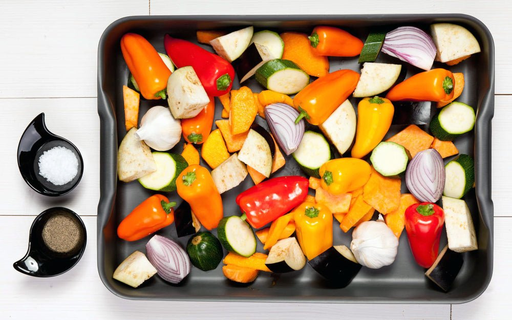 Mermaid Hard Anodised 16" hard anodised roasting dish, with integral handles - Simmer and Slice