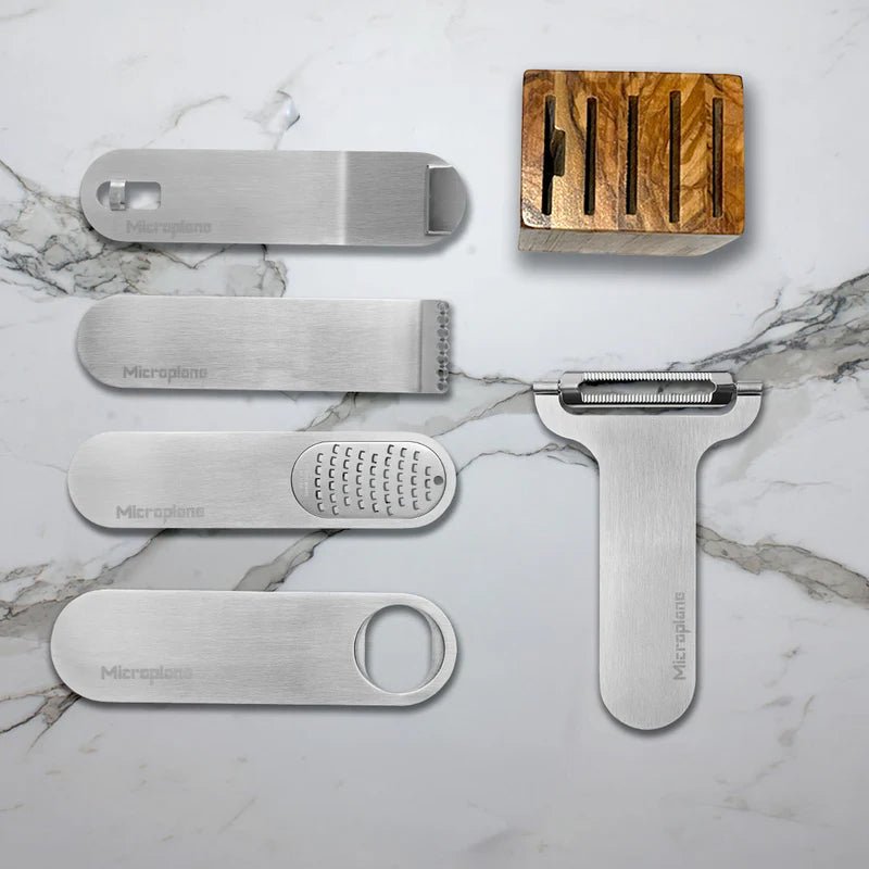 Microplane Style Line Bar Tools Set | Walnut - Simmer and Slice