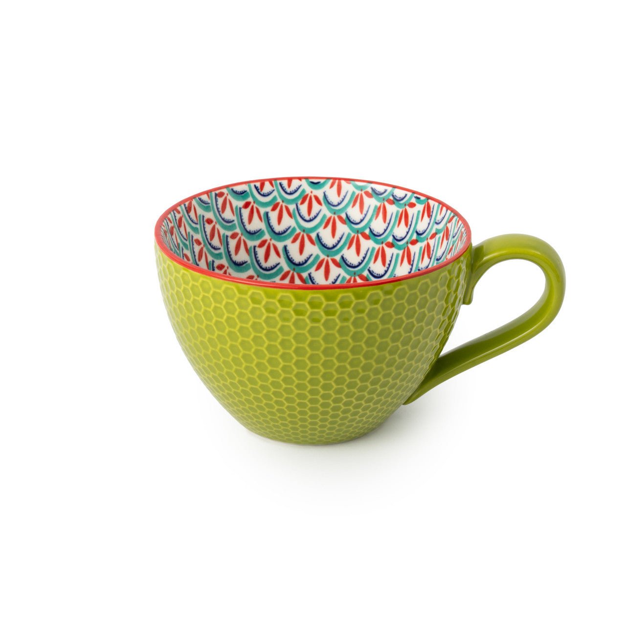 Mikasa Green and Blue Geometric Stoneware Mug, 330ml - Simmer and Slice