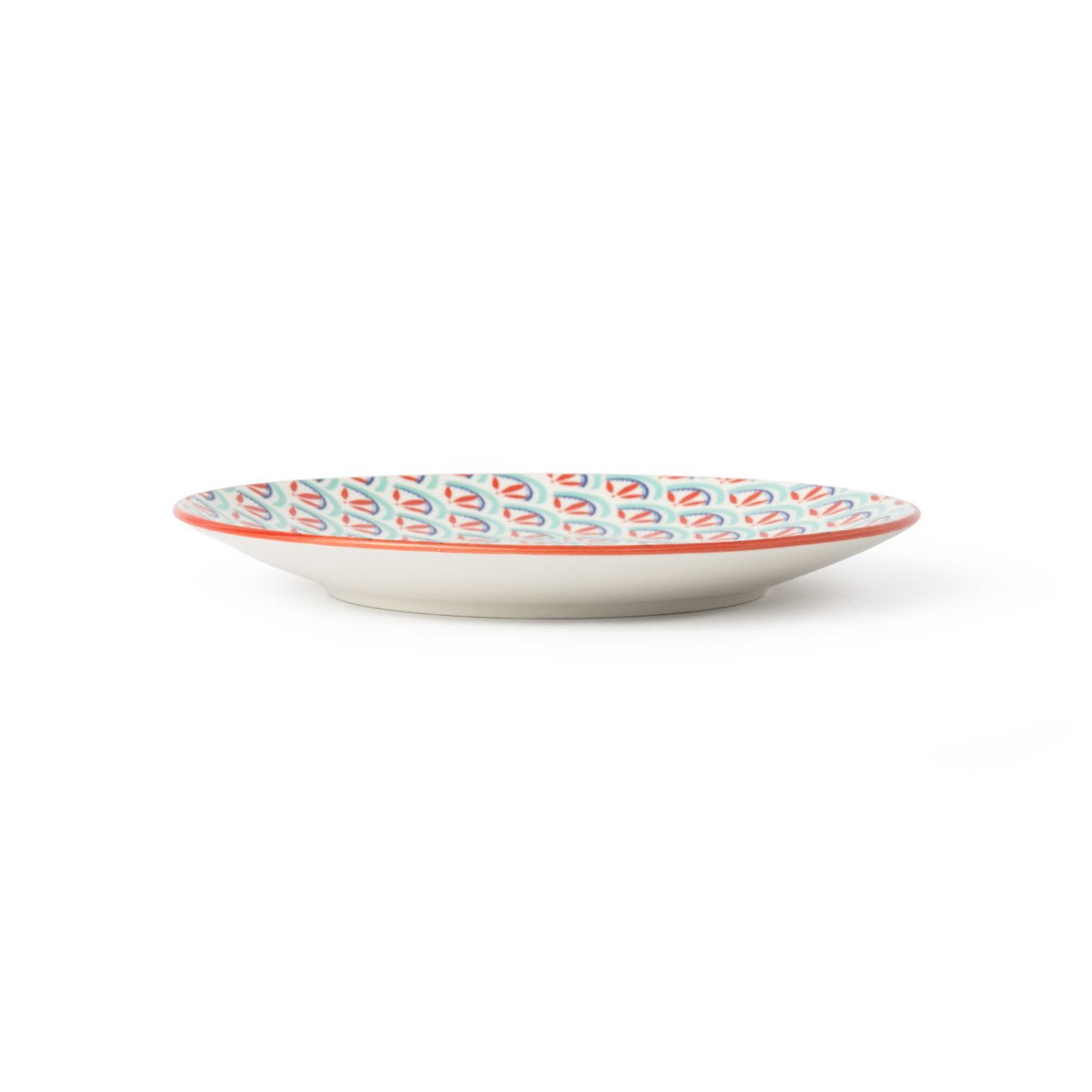Mikasa Green and Blue Geometric Stoneware Side Plate, 18cm - Simmer and Slice