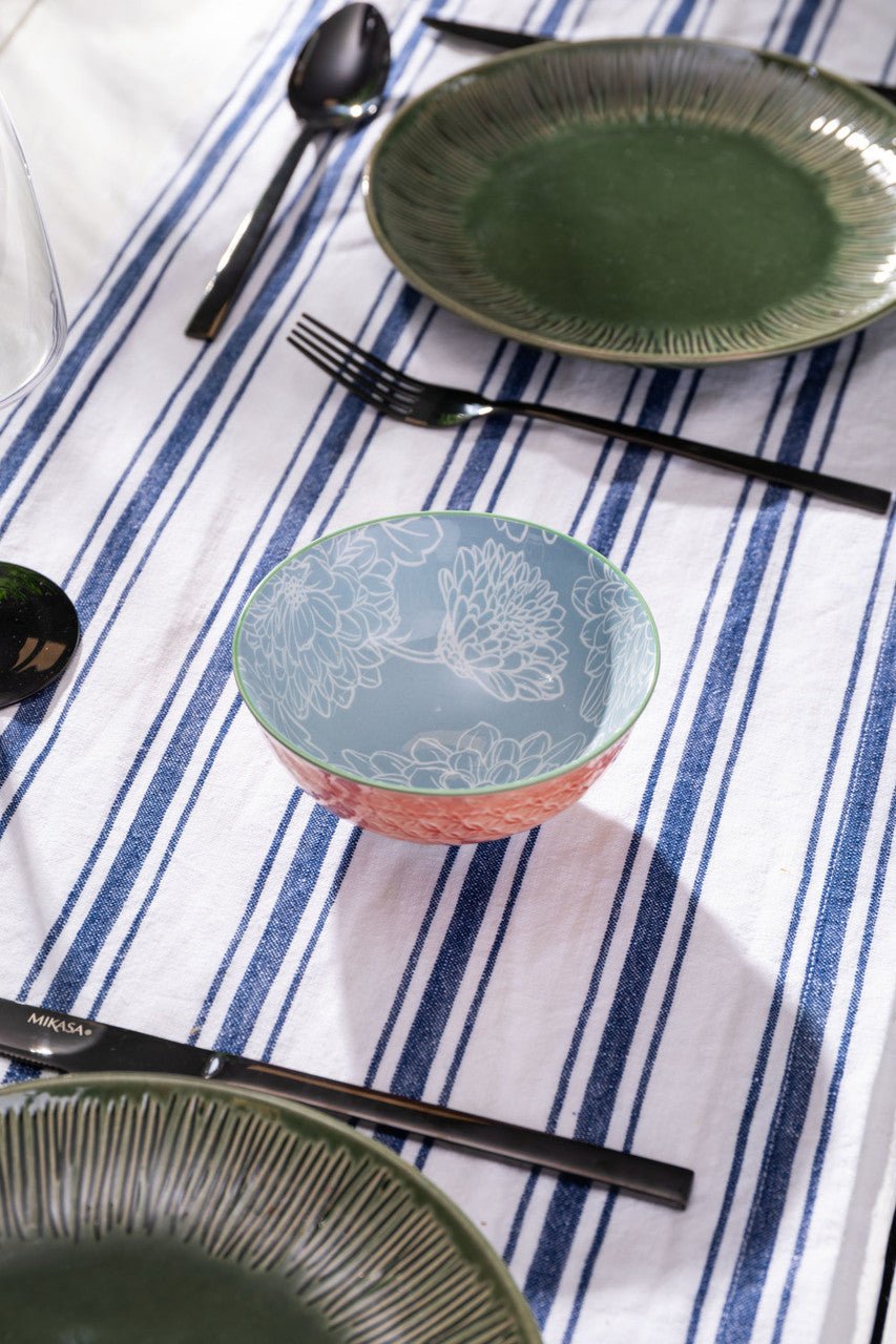 Mikasa Grey Floral Stoneware Nibble Bowl, 12cm - Simmer and Slice