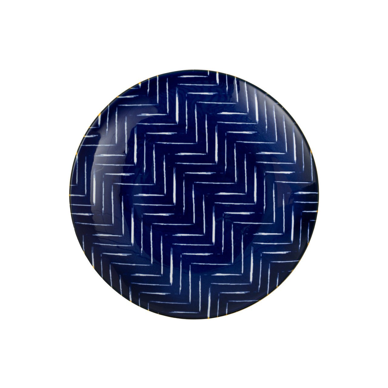 Mikasa Indigo Chevron Stoneware Side Plate, 18cm - Simmer and Slice