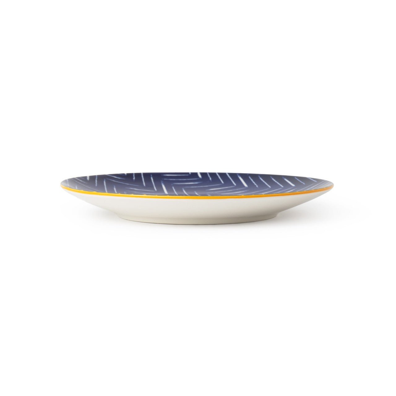 Mikasa Indigo Chevron Stoneware Side Plate, 18cm - Simmer and Slice