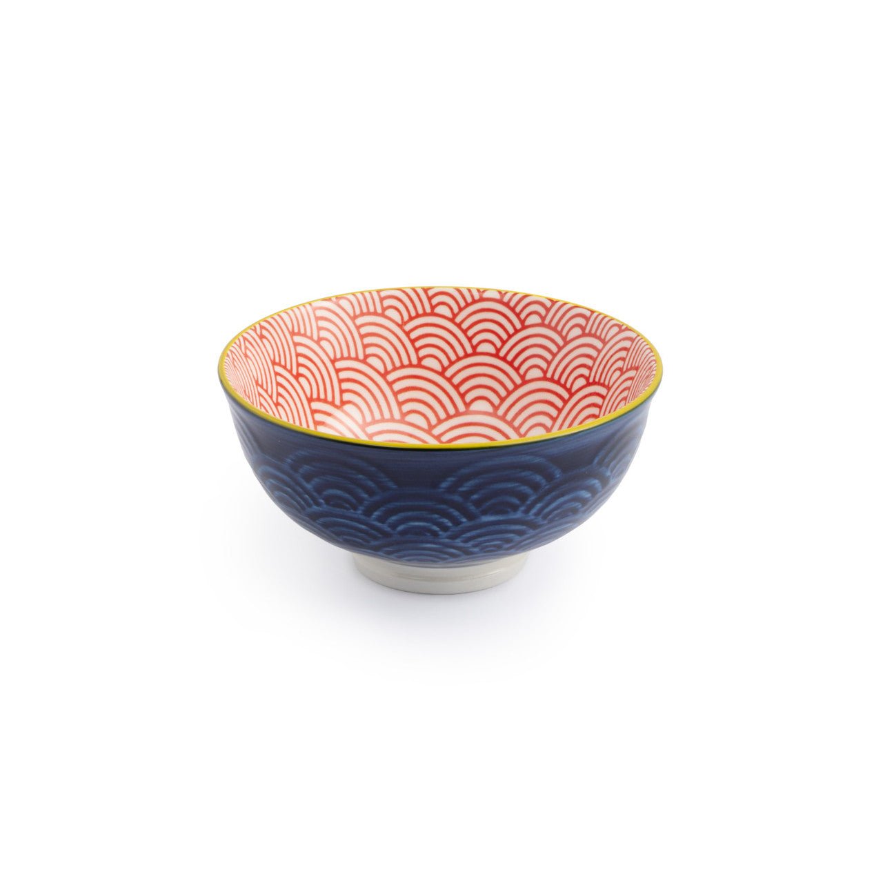 Mikasa Red and Blue Arc Stoneware Nibble Bowl, 12cm - Simmer and Slice