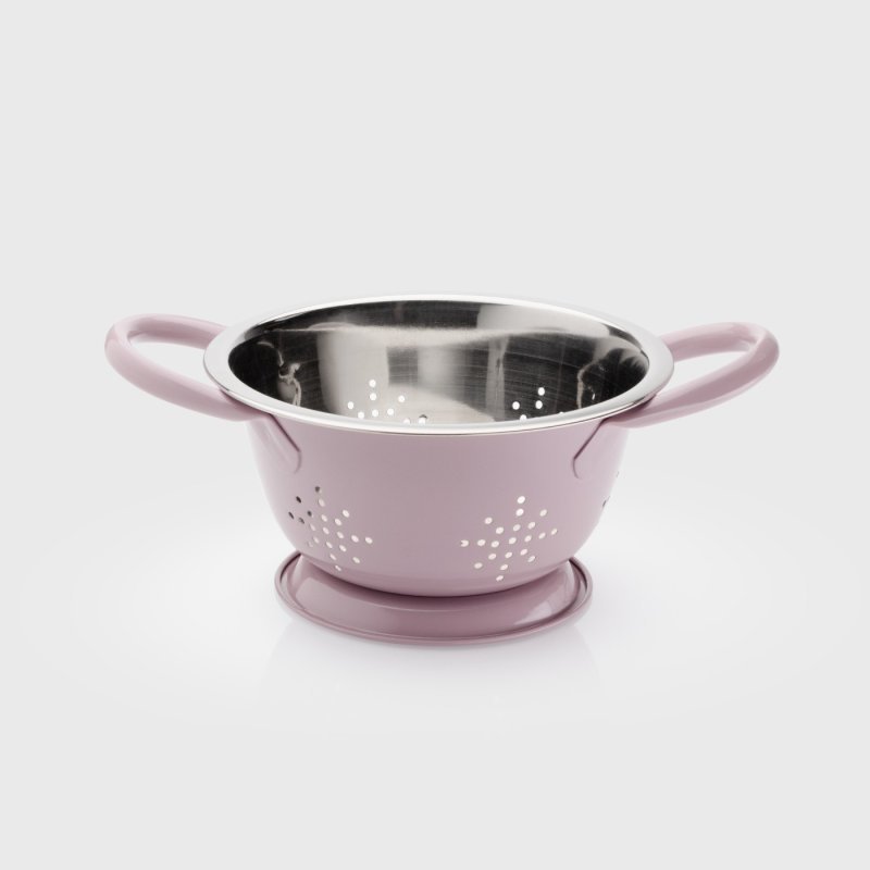 Mini Colander S/S 15cm dia x 8.6cm Pastel Violet - Simmer and Slice