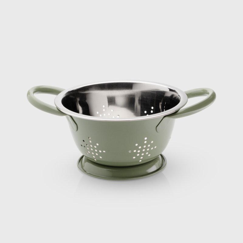 Mini Colander S/S 15cm dia x 8.6cm Sage - Simmer and Slice