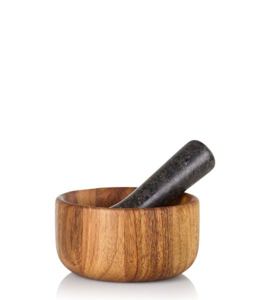 AdHoc Pestle & Mortar Taru Acacia Cast Iron 13 x 6.8cm