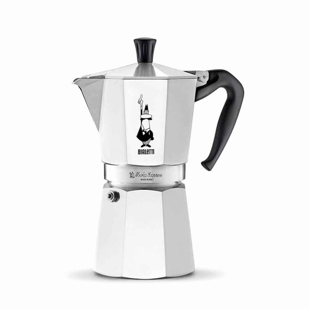 Moka Express: Silver / 9 Cup - Simmer and Slice