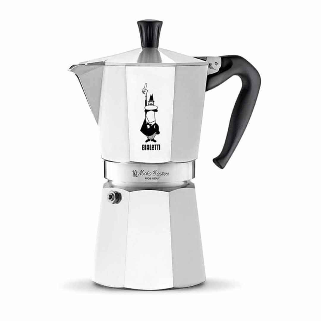 Moka Express: Silver / 9 Cup - Simmer and Slice