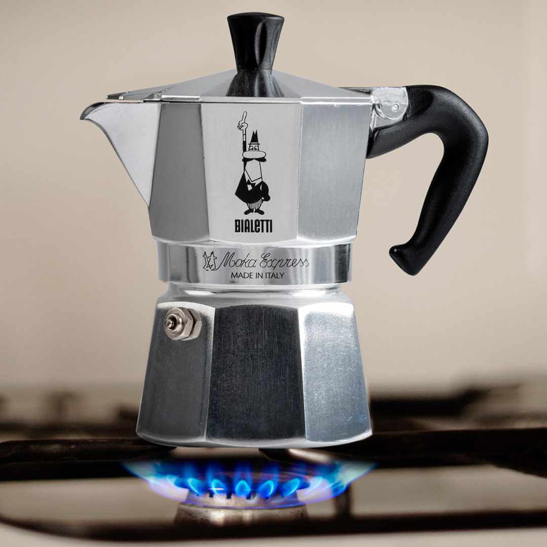 Moka Express: Silver / 9 Cup - Simmer and Slice