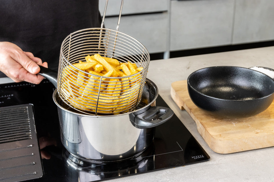 KitchenCraft Stainless Steel Large Chip Fryer and Basket 20cm