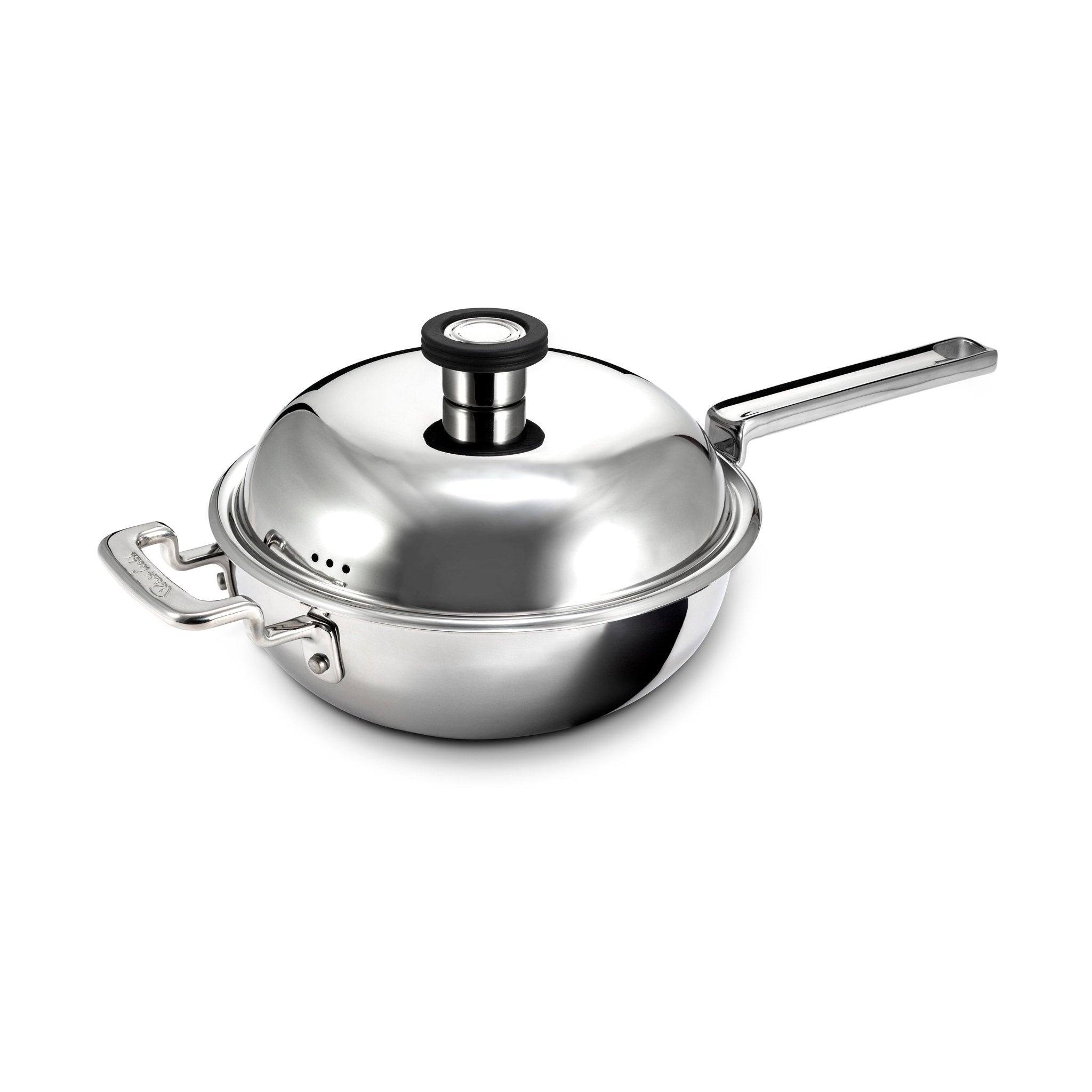Robert Welch 316 Series Cookware (BR) Wok with Lid 22cm - Simmer and Slice