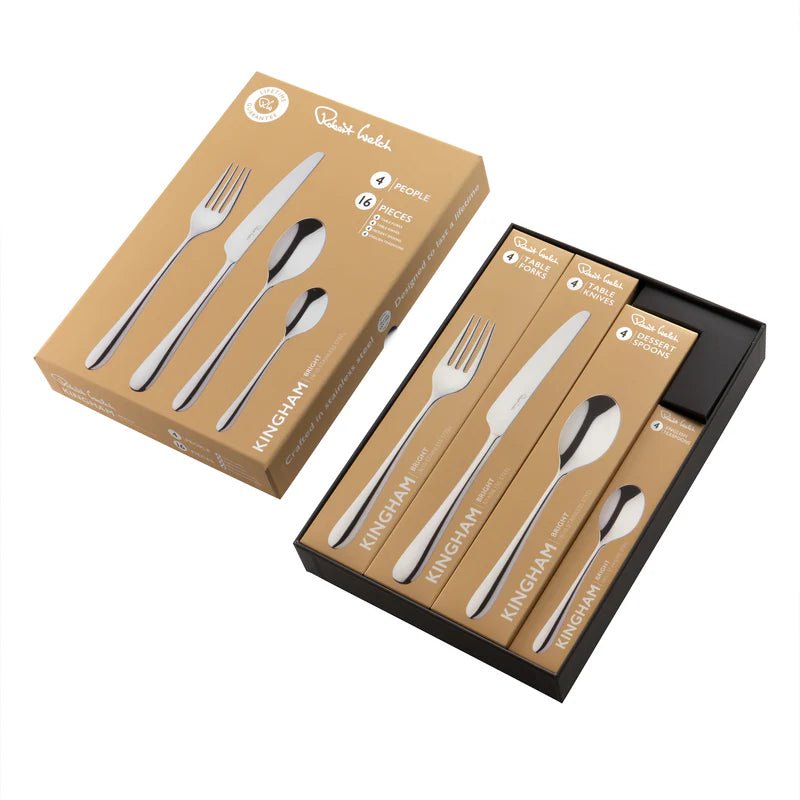Robert Welch Kingham Bright 16 Piece Cutlery Set - Simmer and Slice