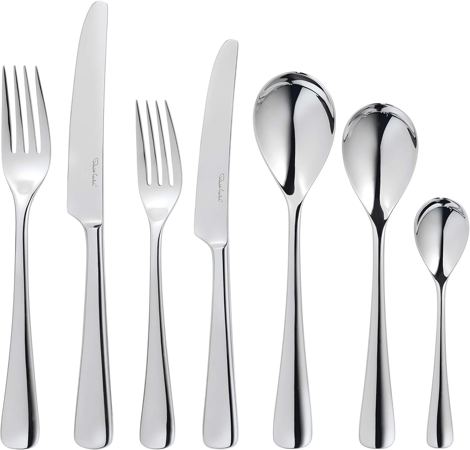 Robert Welch Malvern Bright Cutlery Set, 42 Piece for 6 People - Simmer and Slice