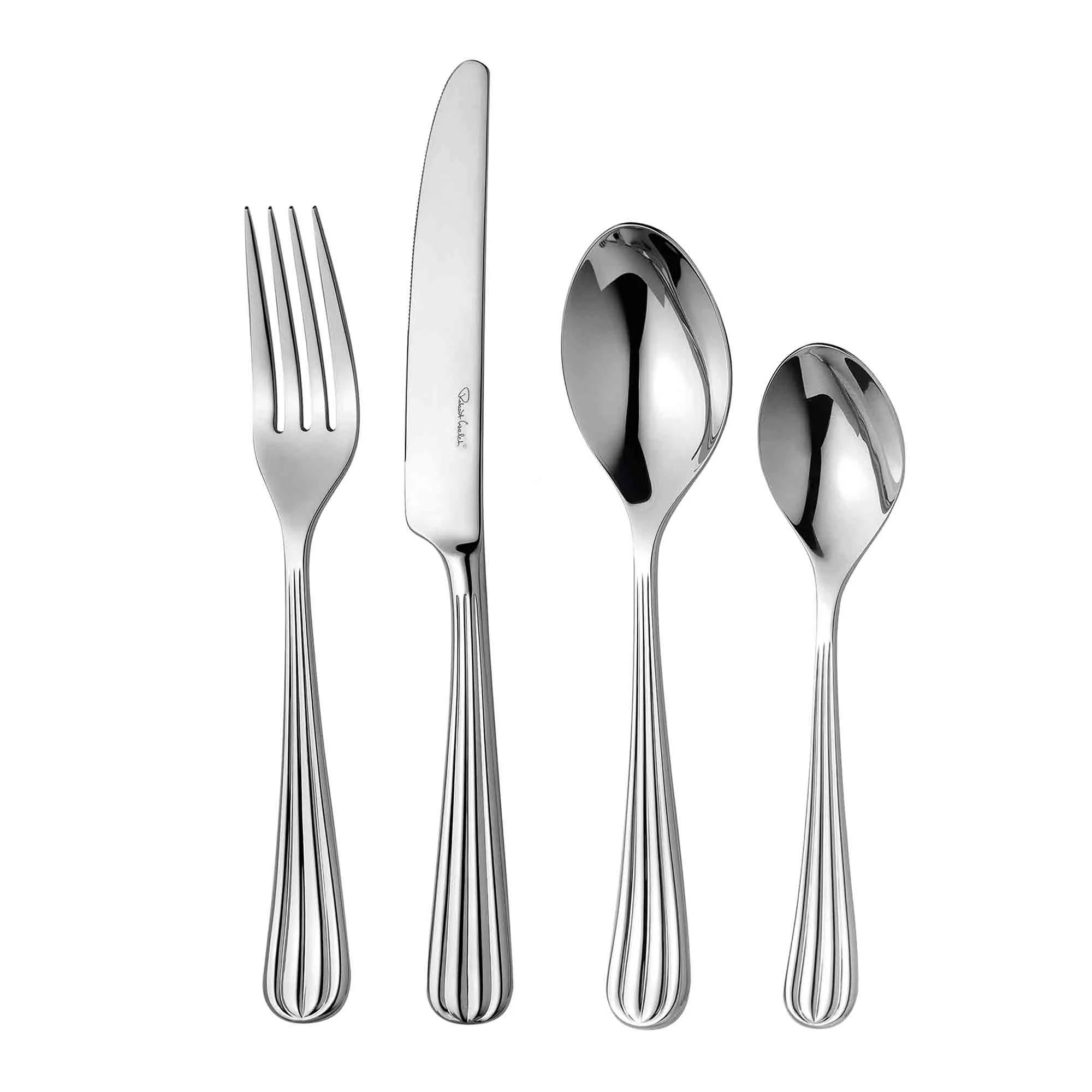 Robert Welch Palm Bright Cutlery Set, 24 Piece for 6 People - Simmer and Slice