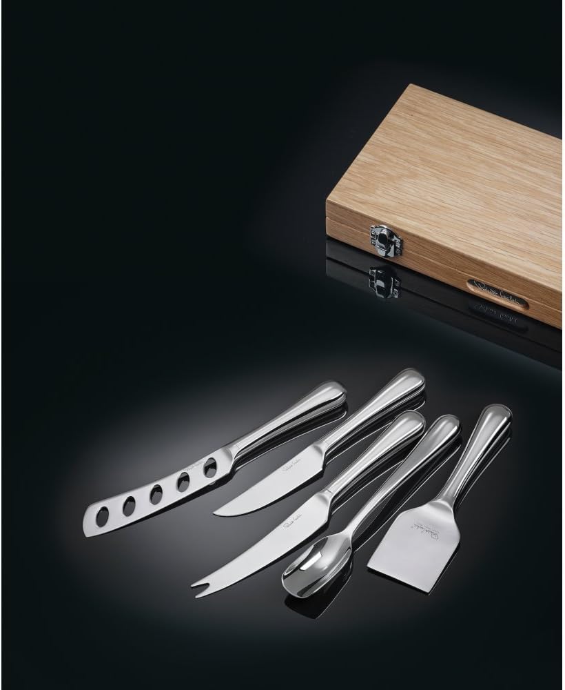 Robert Welch Radford Bright Gourmet Cheese Knife Set, 5 Piece - Simmer and Slice