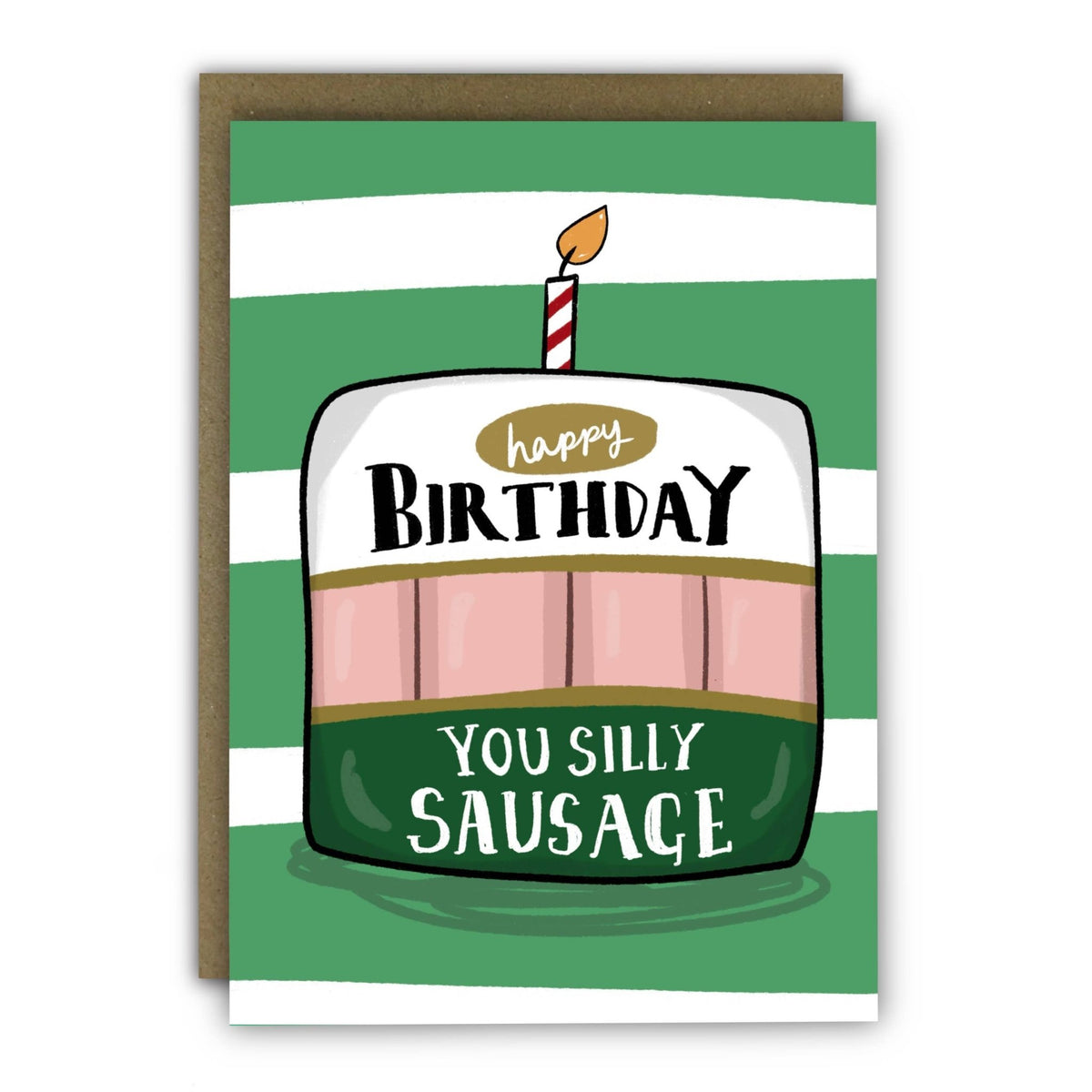 Running With Scissors Funny Birthday Card - Silly Sausage - Simmer and Slice